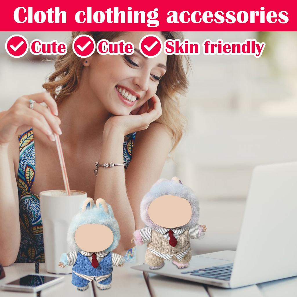 Милые плюшевые кукольные аксессуары для одежды Плюшевая кукла Подходящие подарки Мультяшная детская кукла Кукольная одежда