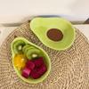 1pcs Huge Cute Avocado Shape Ceramic Fruit Salad Plate Snack Dish Rice Soup Bowl Tableware Supplies 6.5 Inch WF