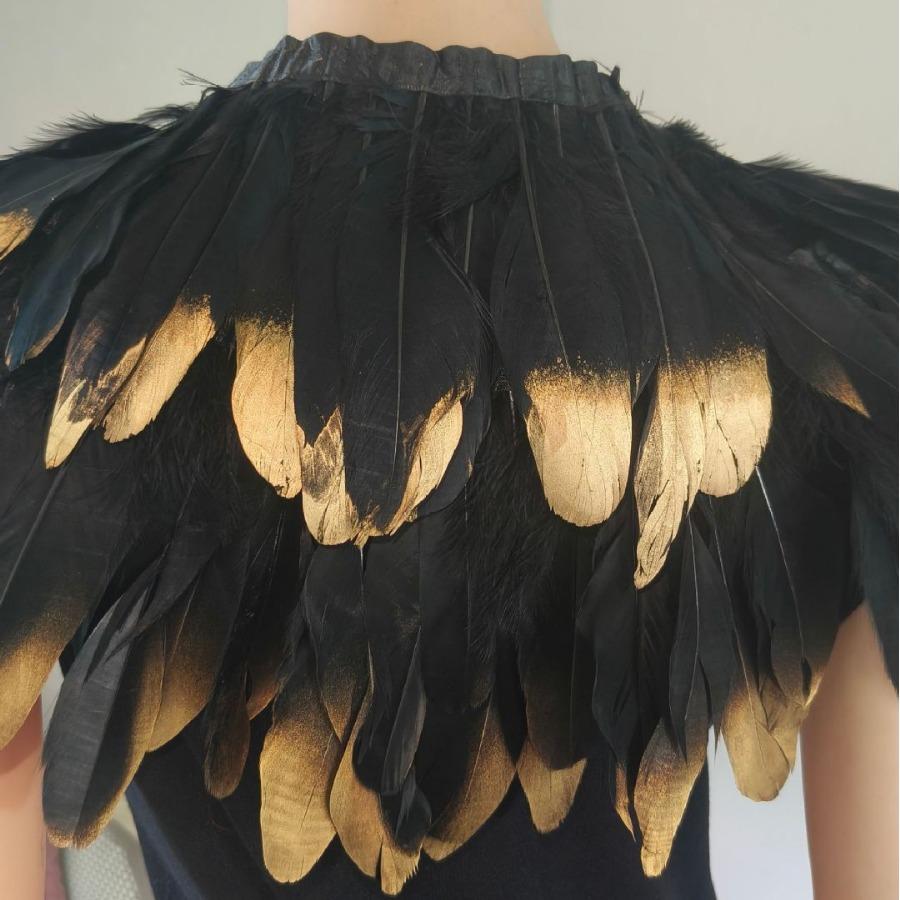 [7345] Перьевая шаль, Хэллоуин Перо Наряд Поддельный воротник Костюм в готическом стиле