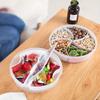 Snack Tray Dried Fruit Box Living Room Fruit Plate Transparent Partitioned Fruit Vegetable Storage Box Multi Fresh-keeping Box