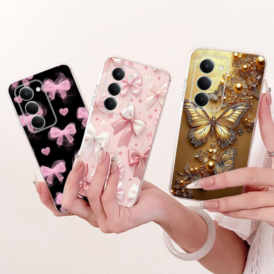 Для Xiaomi Redmi 15 4G Чехол Redmi15 5G Красивая Расписная Крышка с Бабочкой Мягкий Тонкий Чехол для Телефона Для Xiaomi Redmi 15 5G Чехлы Сумки