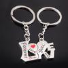2Pcs/Set Love You Forever Heart Matching Pendant Key Chain Couple Gift