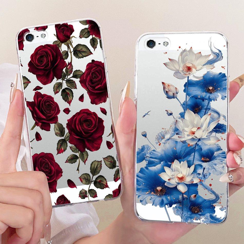 Для iPhone 5 5 SE (2016) 4 4s Новый Простой Стиль Чехол Для Телефона Для iPhone5 iPhone4 Прозрачный ТПУ Мягкий Силиконовый Чехлы