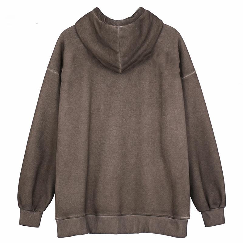 Женские винтажные толстовки с принтом ангела, женская уличная одежда на молнии с длинными рукавами и карманами, пальто, осень-зима, эстетичная толстовка с капюшоном Y2K