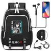 Student Backpack Multi-Function Usb Large-Capacity Travel Bag Ghost Extinguish Peripheral Printing Trend