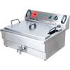 Friteuse Électrique - Valgus - 3000W - 30L - Acier Inoxydable - Thermostat Ajustable 50-190°C