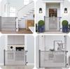 Roll-up Baby Gate, Safety Gate for Stairs, Mounts up to 150cm Wide, Protects Dogs and Cats, 86cm High (Gray, 150cm)