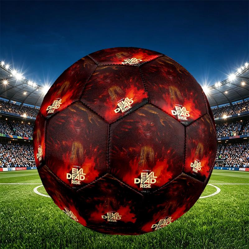 The Evil Dead Print Size 5 Soccer Ball, PU Wear Resistant Football for Match Training and Daily Practice, Birthday Gift for Soccer Fans