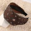 Temperament Lace Korean style Retro Crystal Flower headwear Wide edge headband Embroidery hairband