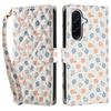 For Samsung Galaxy A17 5G/A26 5G Wallet Case Rhombic Floral Design Leather Flip Phone Cover with Strap