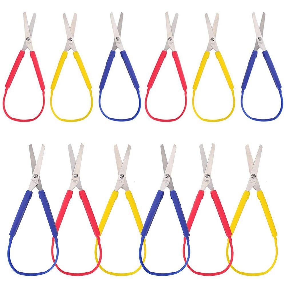 Craft Handcraft Tool Stationery School Loop Scissors Cutting Supplies Adaptive Scissors Yarn Cutter