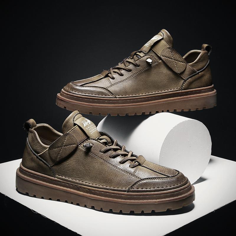 Мужские ботинки из спилковой кожи, брендовые водонепроницаемые зимние ботинки на шнуровке для мужчин 2024 года, новые классические повседневные рабочие ботинки для мужчин222