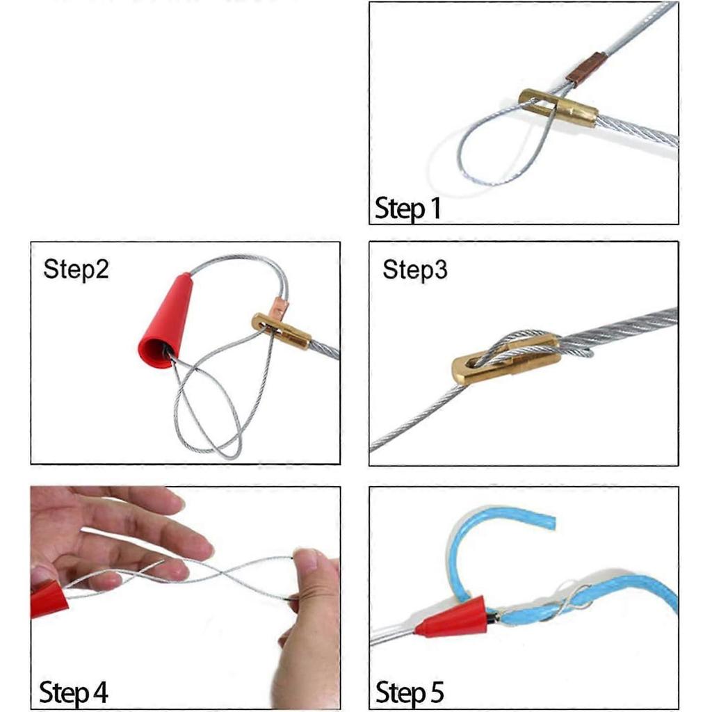 5pcs Fish Tape Fastener, Universal Wire Pull Cable Puller Puller Tool Cable Insertion and Extraction Tools
