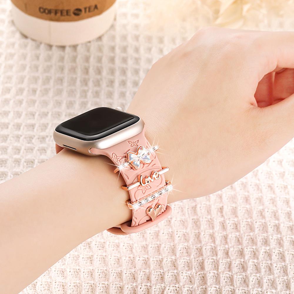 Шармы для ремешка Apple Watch Серия 11 10 9 8 7 6 SE 42 40 49 41 45 44 мм Декоративное кольцо Аксессуары для ремешка Galaxy Watch 4 5 6 7