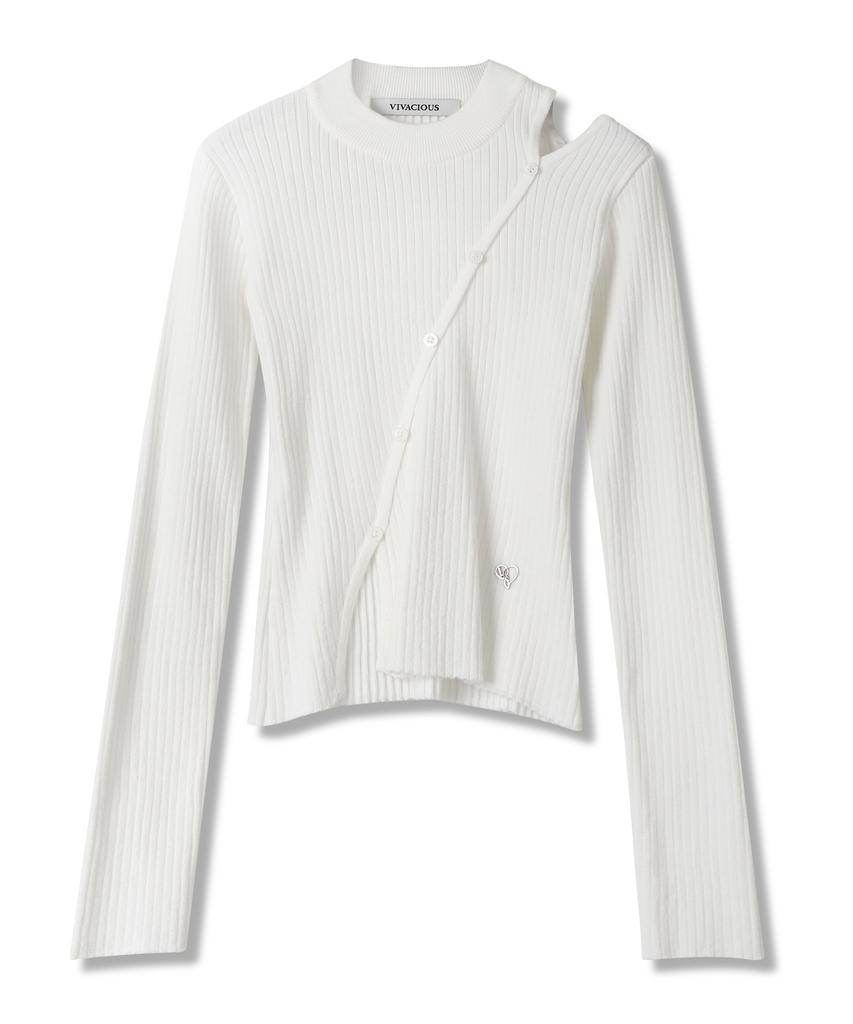 VIVACIOUS Esme Hole Button Knit - 5Col