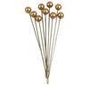 Pearl Head Pin, 70mm, 6mm Pearl Head, Box of 25pcs, Gold
