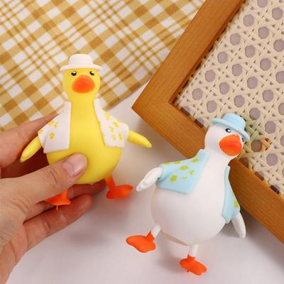 Игрушка-сквиши в форме утки, медленно поднимающаяся, мультяшная игрушка с медленным восстановлением, мяч для отскока, игрушка для снятия стресса Tpr с медленным восстановлением