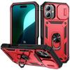 Protective Case - BOOLING - for iPhone 16 - Red - Shockproof - Ring Holder