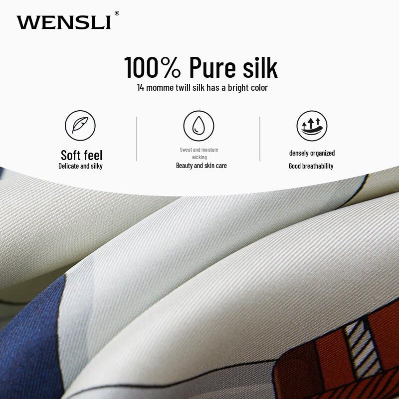 WENSLI Women's Knight's Glory Mulberry Silk Scarf