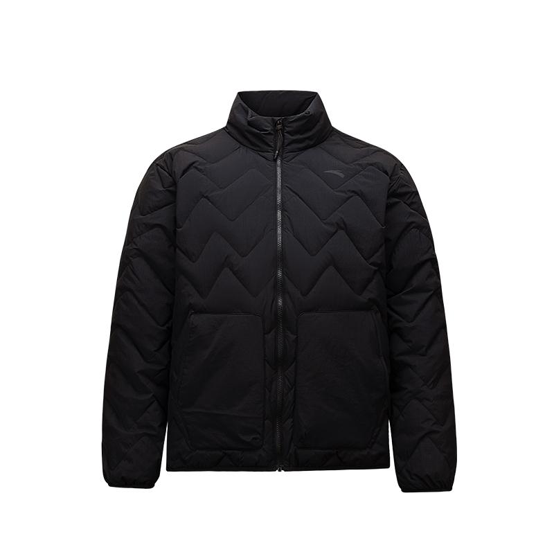 Anta Модный повседневный пуховик простого однотонного цвета с универсальным воротником-стойкой для мужчин, верхняя одежда 152546905-2