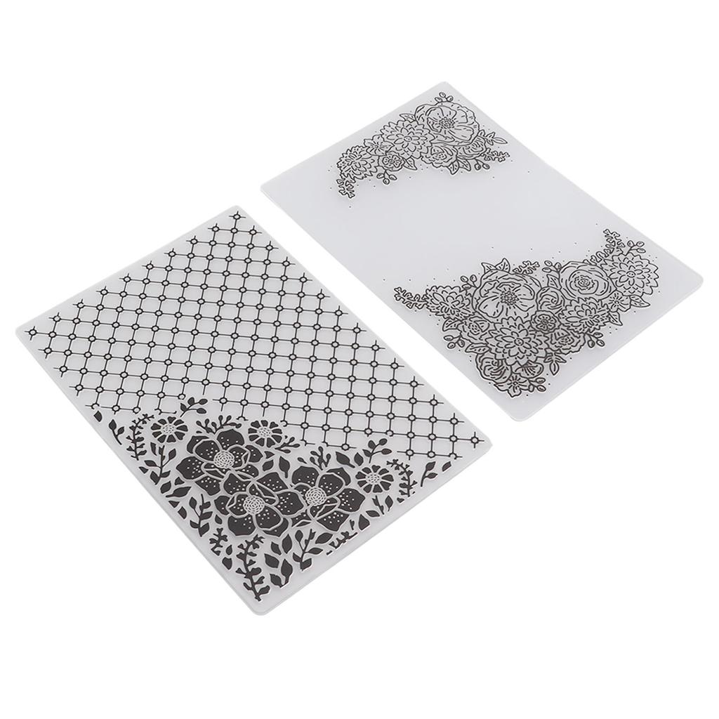 2 шт. Пластиковая папка для тиснения, прозрачная вогнутая выпуклая текстура, шаблоны для поделок, формы для приглашений