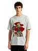 Mens Gaming Skeleton Graphic Tshirt Retro Streetwear Print Casual Short Sleeve Pink Cotton Tee