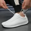 Мода Досуг Бег Летняя Мода Противоскользящие Альпинизм ПУ Кожа Спортивная Обувь Теннис Тренд Горячие Продажи Мужские Белые Плоские Туфли