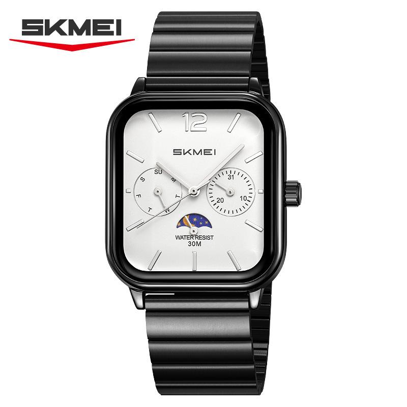 Модные водонепроницаемые наручные часы с отображением времени, деловые часы с кварцевым механизмом для мужчин и женщин, часы для платья, квадратный циферблат