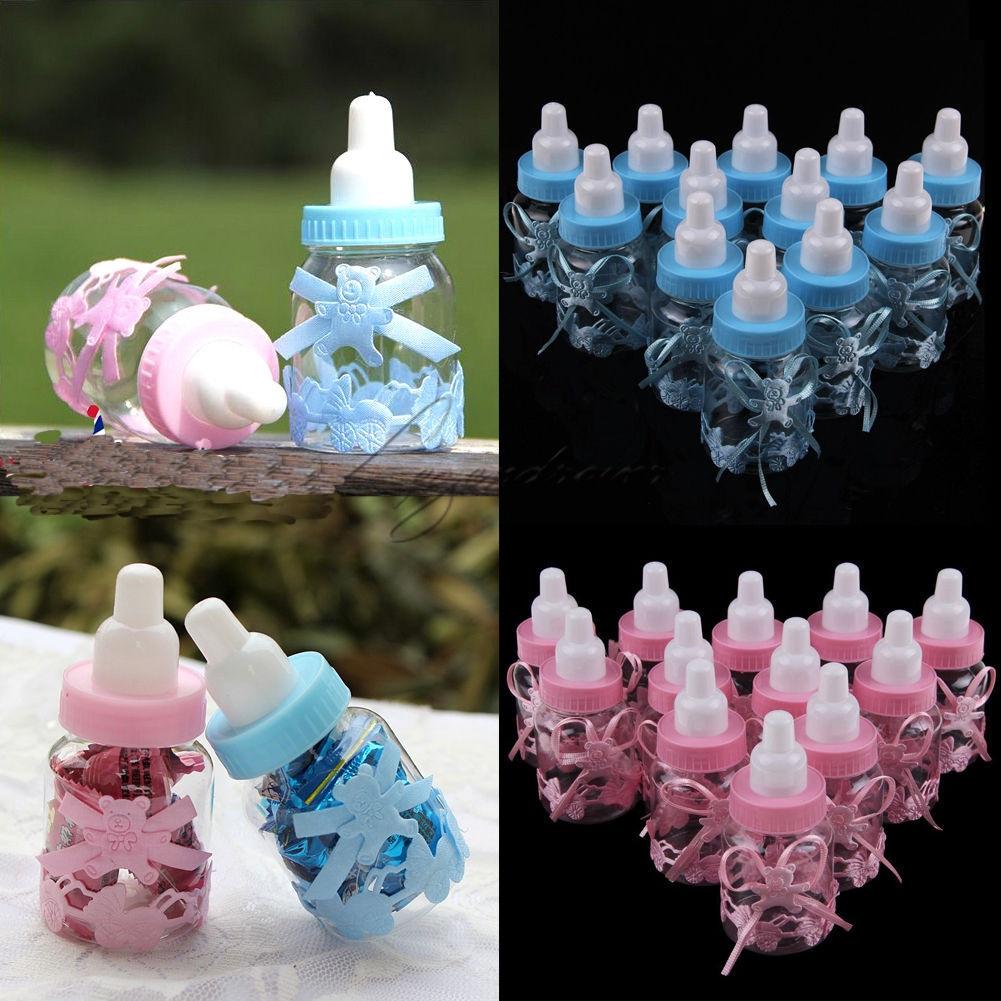 12Pcs Fillable Bottles For Baby Shower Party Decorations Wedding Sugar Candy Box