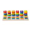Деревянные игрушки для сортировки цветов и stacking с подставками, кольцами. Игра-челлендж на сопоставление цветов. Развивающая для семейного отдыха и любителей стратегий.