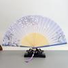 Bamboo Classical Dance Fan Silk Decorative Fan Vintage Style Fan  for Hanfu Photography