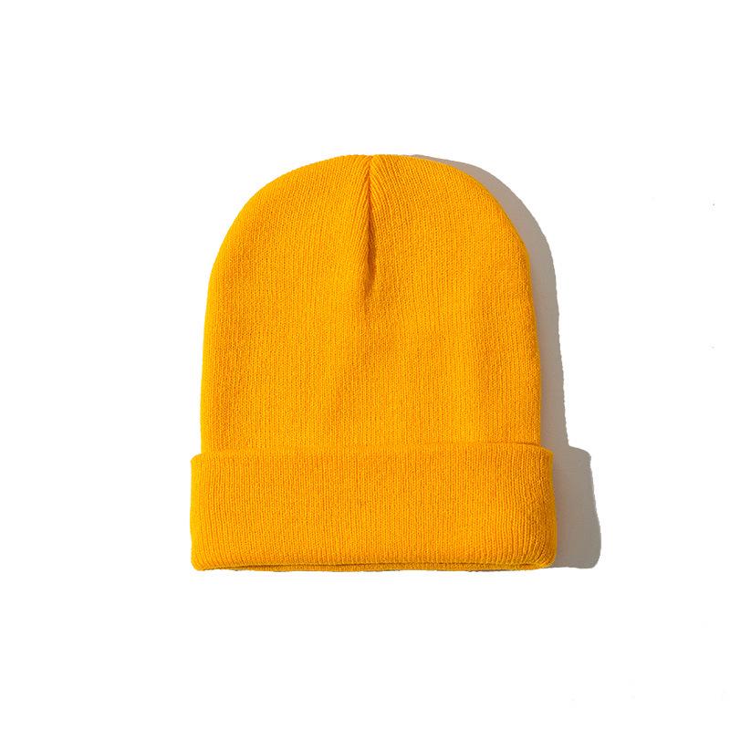 Custom Logo Unisex High Quality Plain Blank Dyed Solid Color Winter Hat Acrylic Knitted Cuffed Beanie