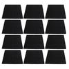 12Pcs Acoustic Panels Black Self Adhesive Polyester Fiber Sound Proof Padding for Studios