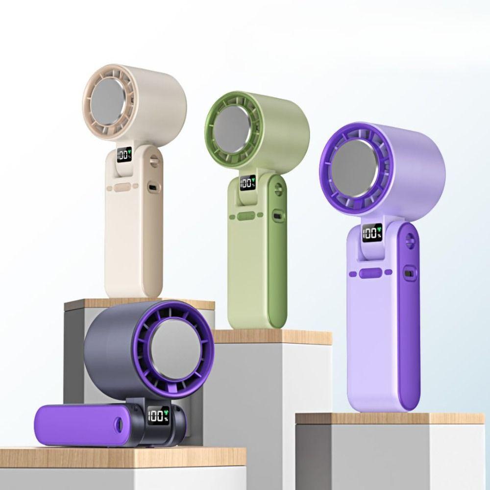 LED Display Portable Fan Powerful Handheld Electric Fan Turbo Quiet Fan Home Use