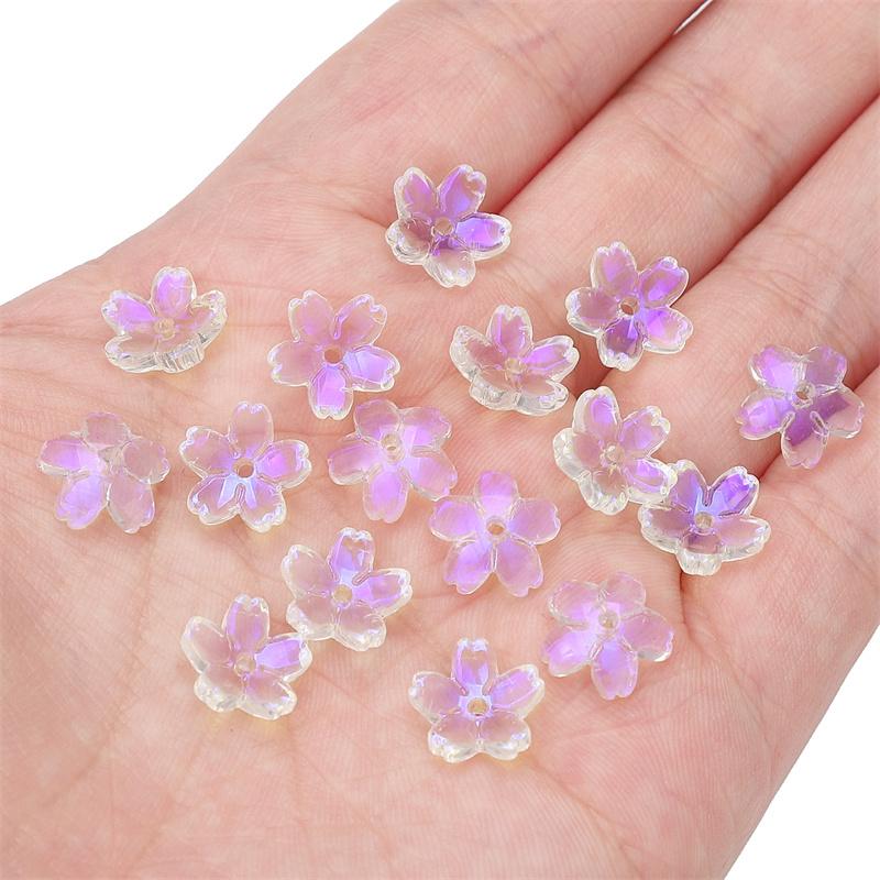 10 шт./пакет пятилепестковый цветок сакуры бусины DIY браслет ожерелье серьги ювелирные аксессуары