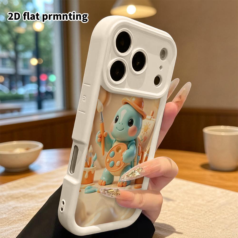 Чехол для телефона: Плоский 2D дизайн, подходящий для защитного чехла iPhone 18 17 16 15 14 13 Pro, с рисунком маленькой черепашки, идеальный для Рождества и Хэллоуина