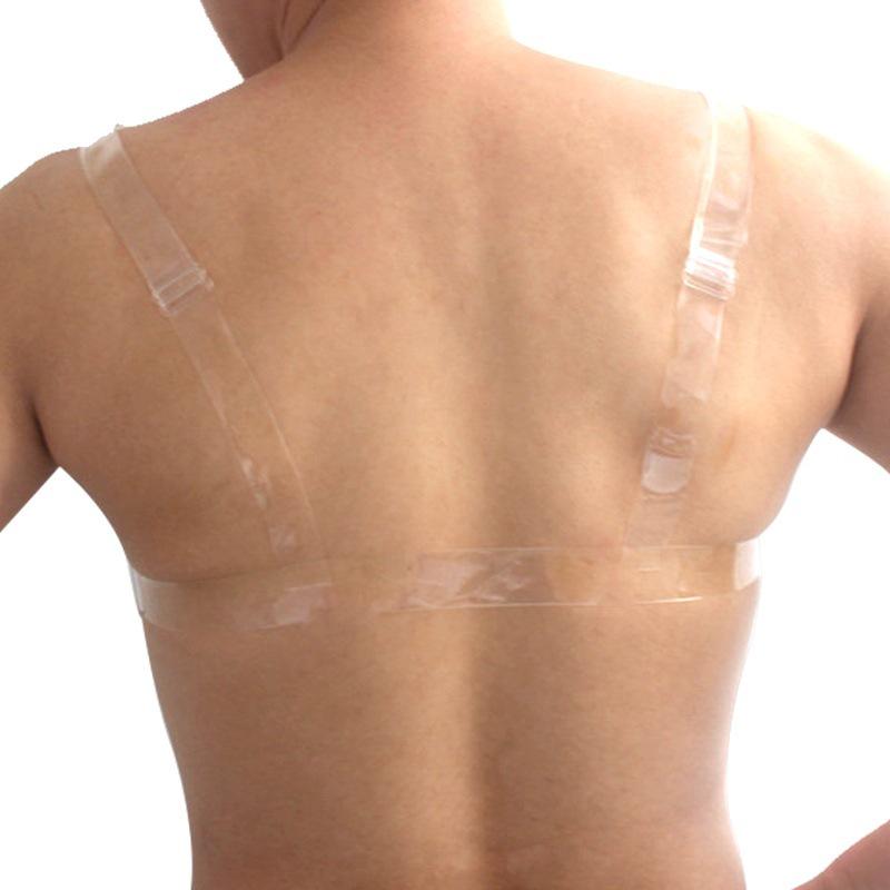 Realistic Silicone Fake Breast Prosthesis Transparent Shoulder Strap One-piece Transgender Transgender Role Playing Prosthesis Fake Mother Fake Breast