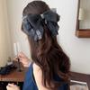 Grab Clip Chiffon Bowknot Hair Clip Floral Flower Hairpin Large Size Bow Ribbon Hair Claw  Travel