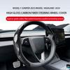 Для Tesla Model 3/Y Highland Juniper Чехол на руль Углеродное волокно Кожа Анти-мех Спортивный руль Автоаксессуары