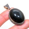Подвеска из стерлингового серебра 925 пробы с натуральным глазом обсидиана 1,77 дюйма V2k94