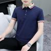 Мужская летняя рубашка поло с коротким рукавом и свободными лацканами, повседневная мужская футболка с коротким рукавом