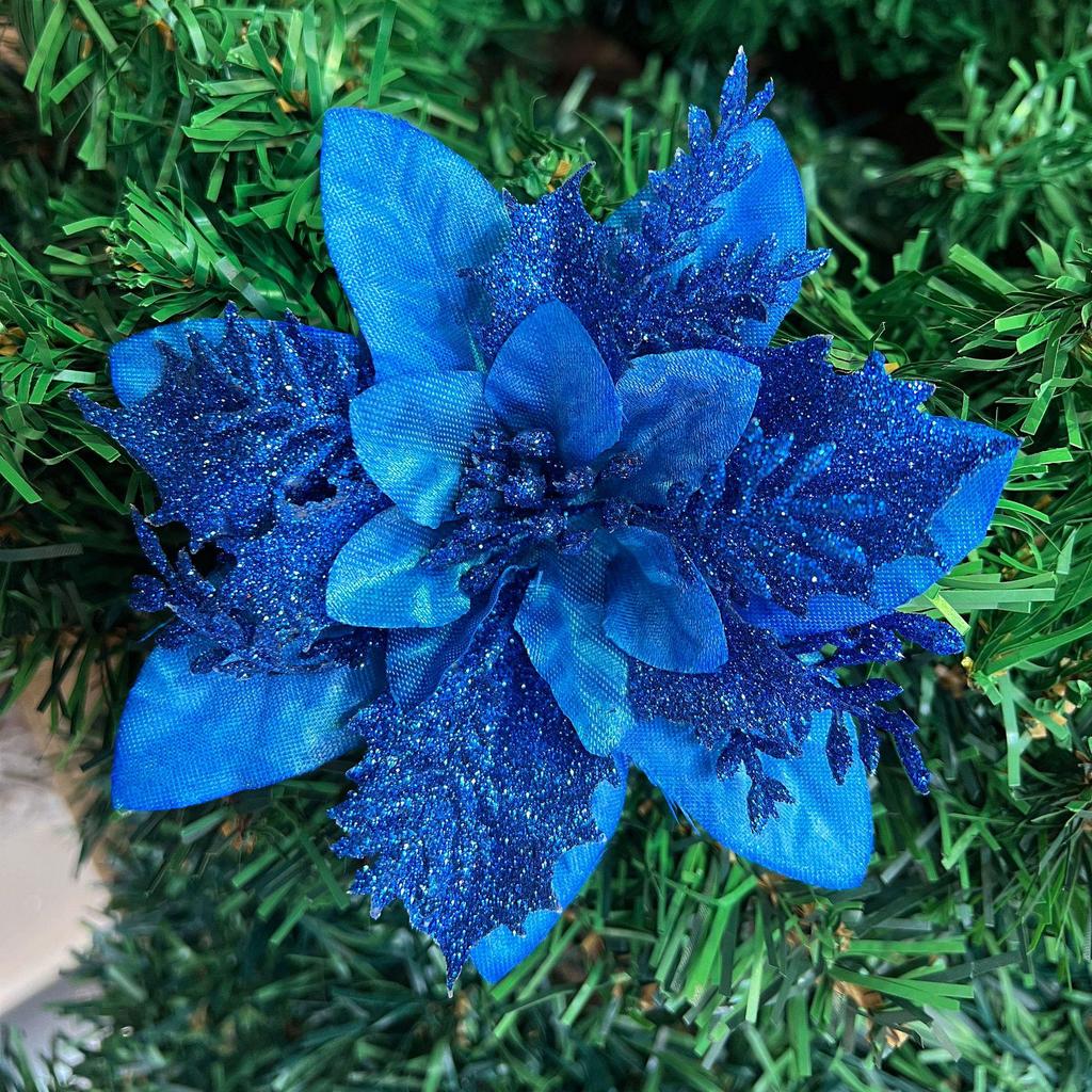 Золотая пудра Трехслойный Рождественский венок из цветов и украшение для елки