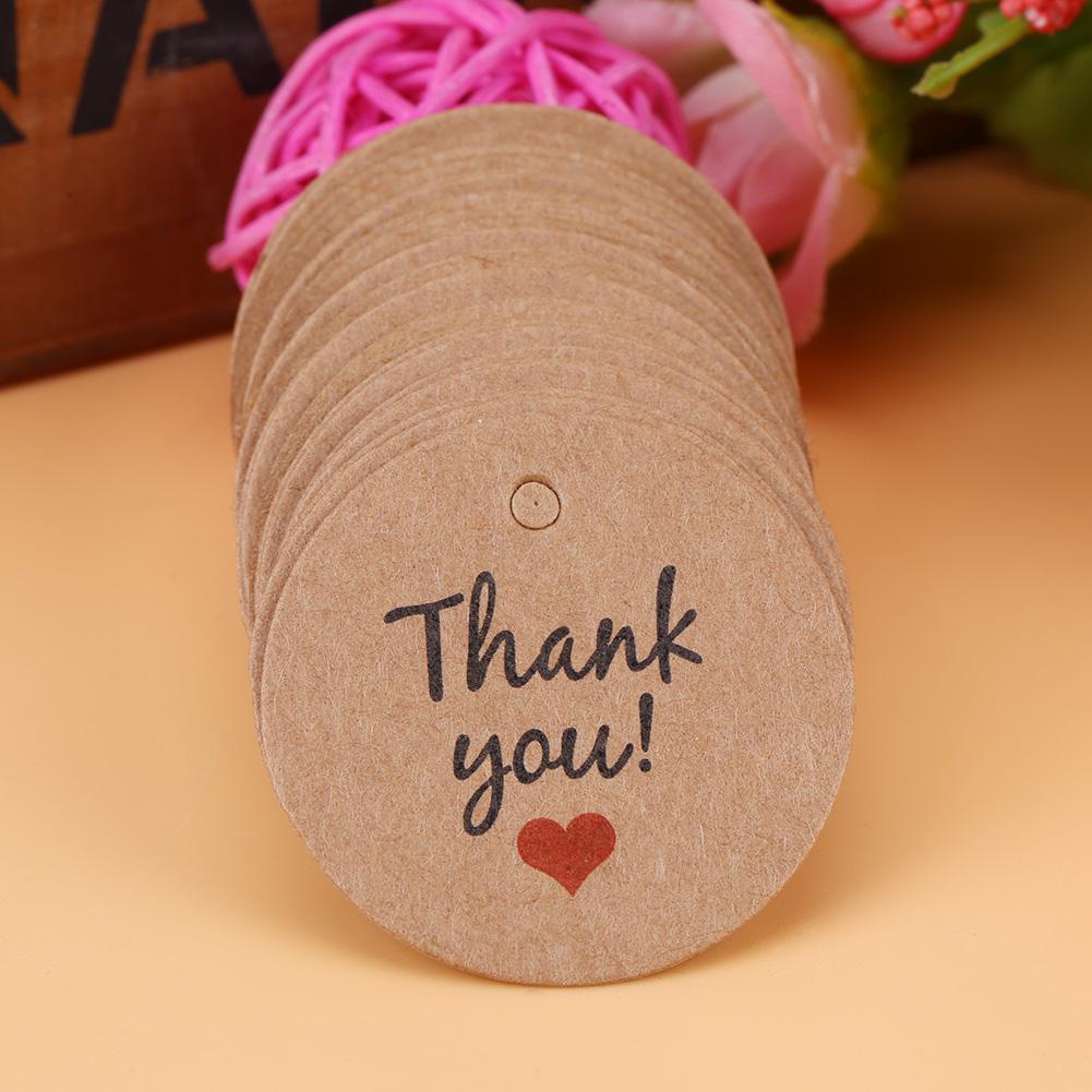 100 шт. коричневая подвесная этикетка ручной работы, свадебный подарок, десертные бирки, ценник для одежды, ювелирных изделий