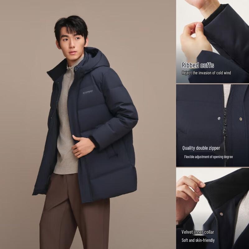 BOSIDENG Мужская короткая пуховая куртка с капюшоном B250245105