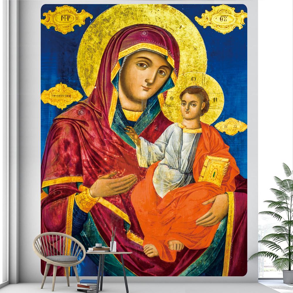 Фреска с Иисусом Христом, украшение для дома, гобелен, хиппи, богемный декоративный лист, одеяло для дивана, украшение на стену, коврик для йоги