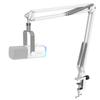 FIFINE CS1W Microphone Boom Arm, 1.5kg Weight Capacity, Desktop Microphone Stand with Adjustable Angle, Clamp-Type Fixation, Telescopic, and Foldable