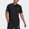 adidas Футболка с коротким рукавом в полоску с логотипом, повседневная, мужская, черная HD4323
