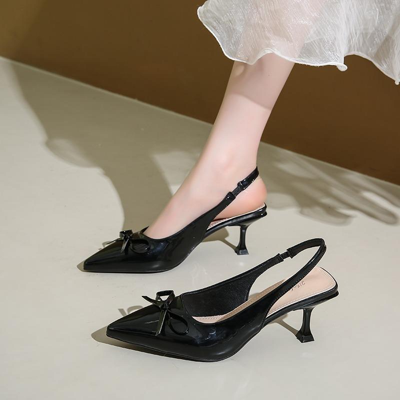 Fashion 2025 Women's Summer New Sexy Pointed Designer High Heels Outdoor Leisure Comfortable Shallow Slip-on Ladies Sandals Large Size