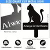 Cat Metal Grave Marker - Heartfelt Memorial Stake for Cemetery Decor, Sympathy, Funeral, Easter, Pet Tribute, and Yard Display