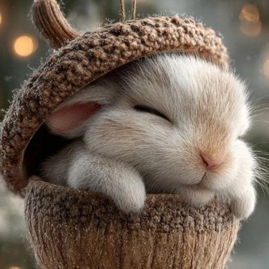 1/6Pcs Car Pendant Charming Squirrel Hedgehog Fox Acorn Acrylic Ornaments Christmas Tree Tabletop Car Accents Holiday